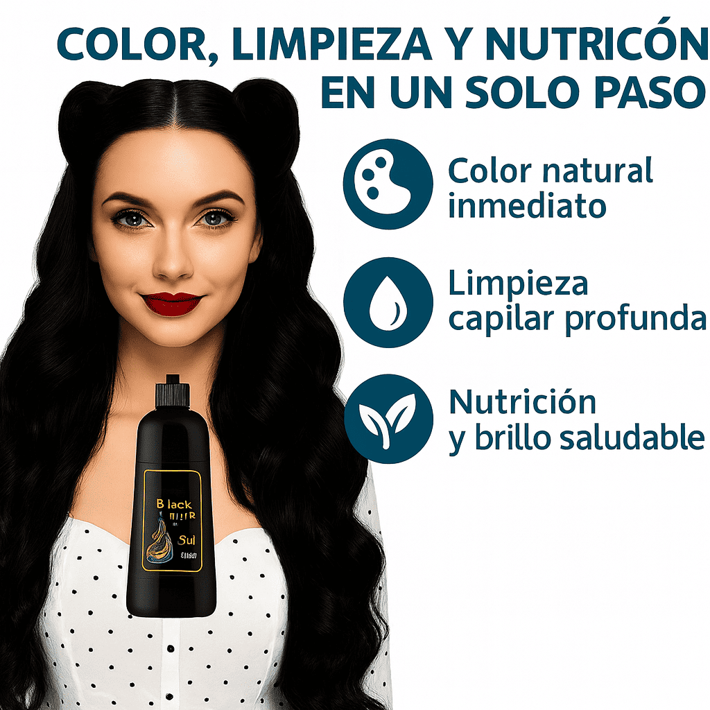 CHAMPÚ CUBRE CANAS NATURAL 500ml- HAIR DYE 3 en 1