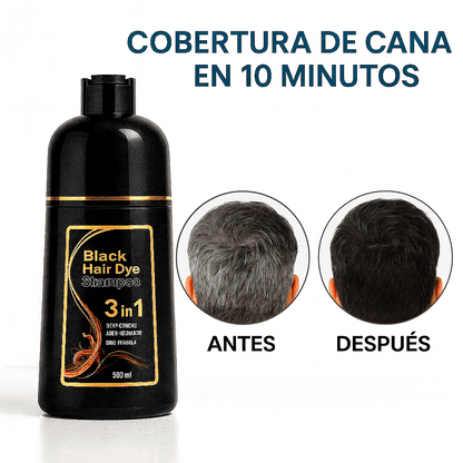 CHAMPÚ CUBRE CANAS NATURAL 500ml- HAIR DYE 3 en 1