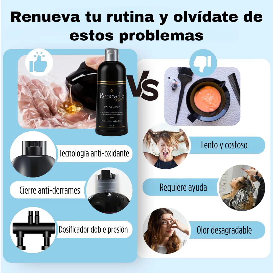 CHAMPÚ CUBRE CANAS NATURAL 500ml- HAIR DYE 3 en 1