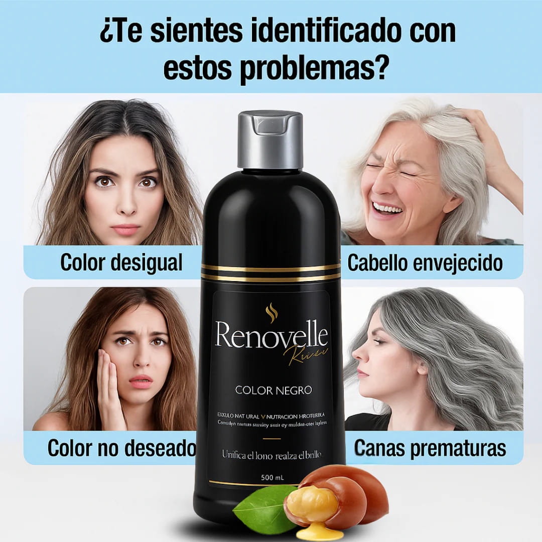 CHAMPÚ CUBRE CANAS NATURAL 500ml- HAIR DYE 3 en 1