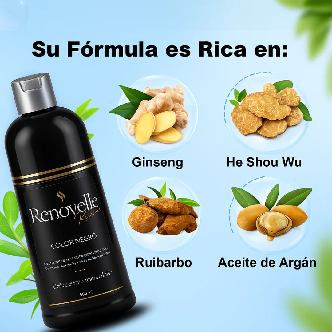 CHAMPÚ CUBRE CANAS NATURAL 500ml- HAIR DYE 3 en 1