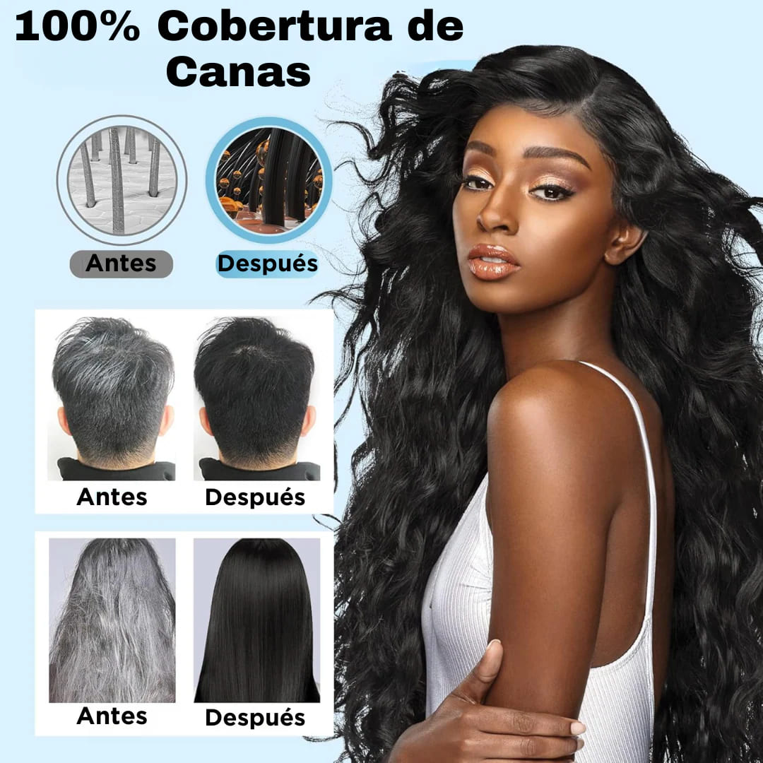 CHAMPÚ CUBRE CANAS NATURAL 500ml- HAIR DYE 3 en 1